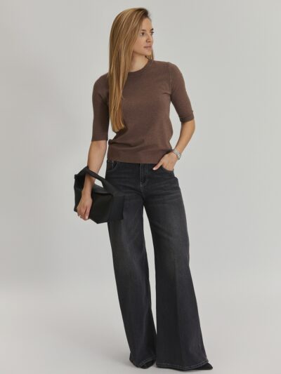 Джинсы EF Wide Leg цвета графит