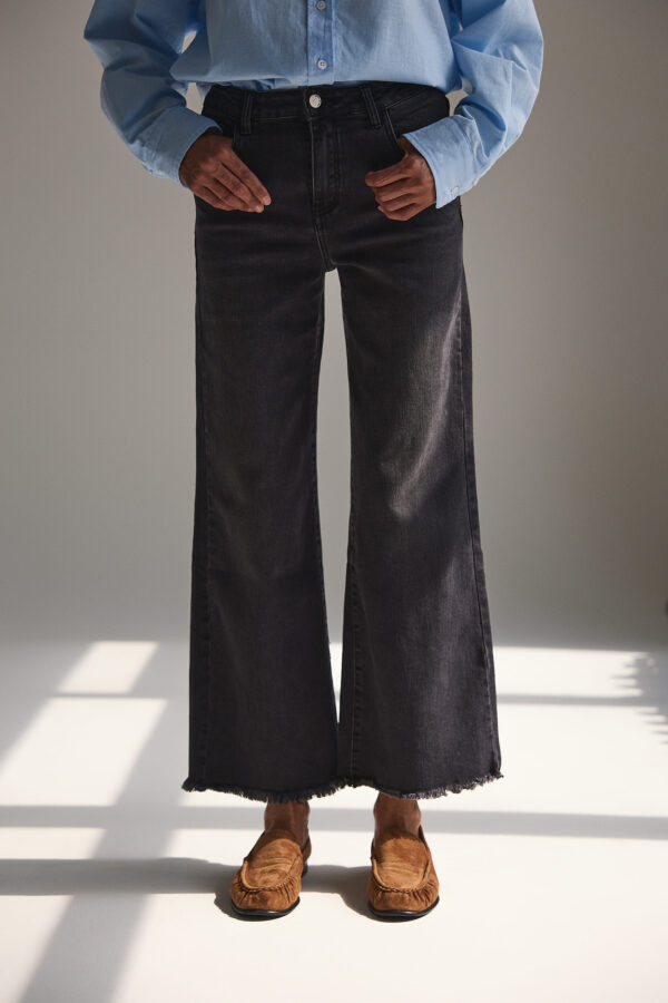 Джинсы ORO Wide leg черного цвета