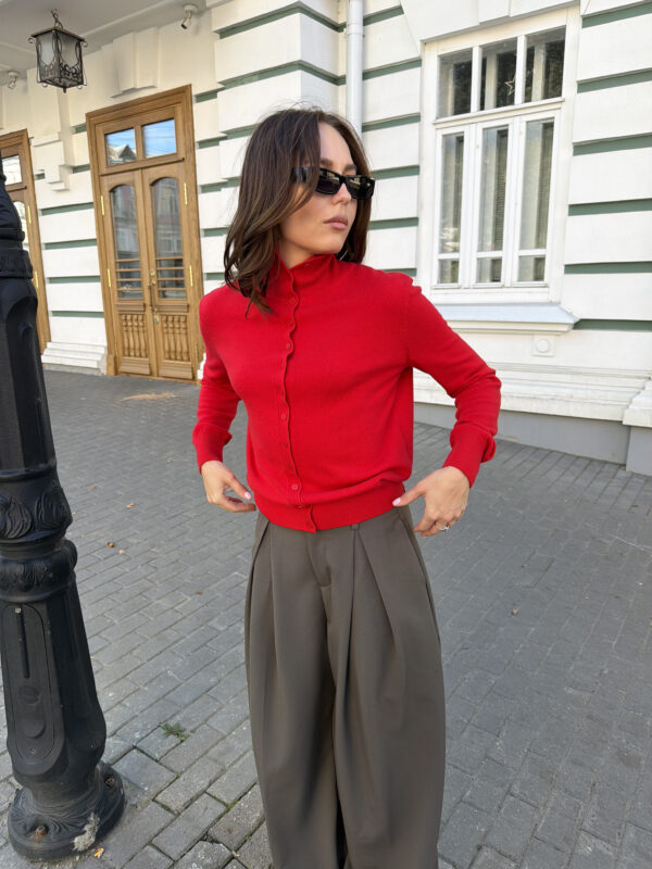 Кардиган 2MOOD из шерсти с кашемиром красного цвета